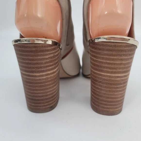 Louise et Cie Lo- Katlin 5.5 M Bone Tan Gray Ankle Suede Leather Women Sandals - Picture 2 of 10